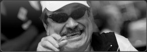 Humberto Brenes with his shark card protector